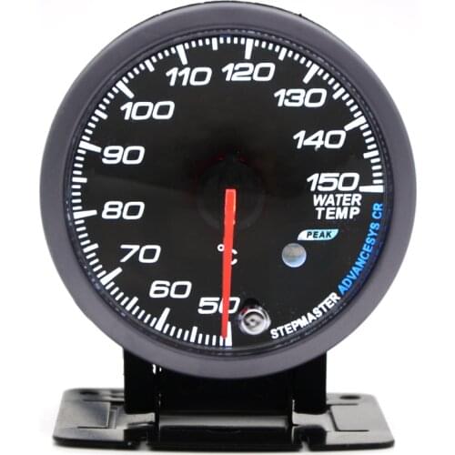 DRAGON GAUGE 60MM Water Temp Gauge Black Color With Sensor Dual Led Color Display Gauge