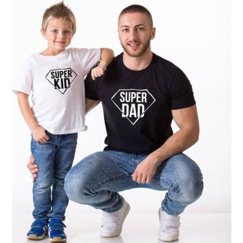 Dad And Son Matching Tshirts Family Matching Clothes Mom And Me Clothes Baby Boy Girl Clothing Papa Mama and bebe Summer Tshirts