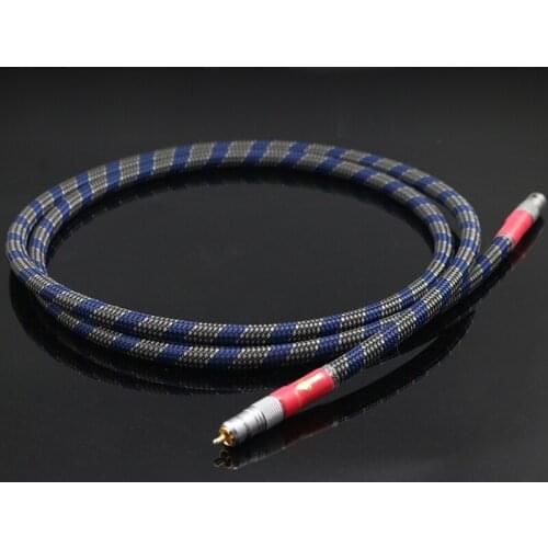 Hi-End 8N OFC Audiocrast Hifi Coaxial Cable High Quality DAC 75ohm hifi Digital RCA Cable