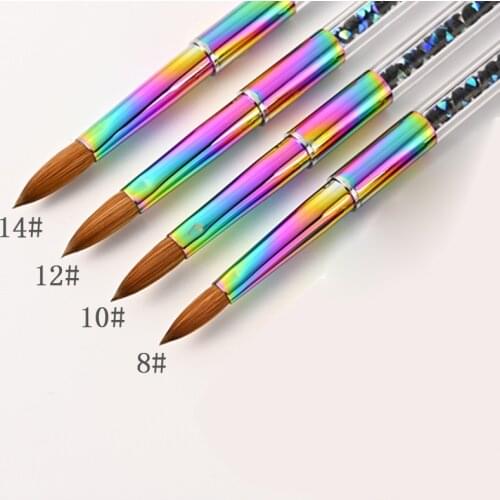 Kolinsky Sable Acrylic Nail Brush Nail Extension UV Gel Builder Tools Professional DIY Carving Nails Art Pen Tool Acrylic Powder