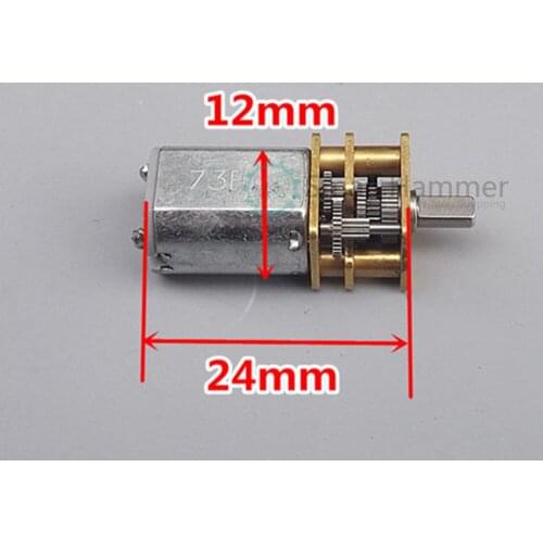 2 pcs N20 micro reduction motor dc motor dc3v-6v pure steel metal gear reduction