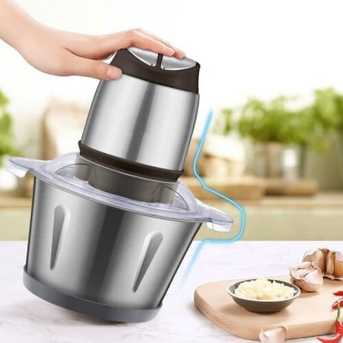 Meat Grinders Home meat grinder electric stirring stainless steel bowl minced and vegetables stir-fry dumplings NEW