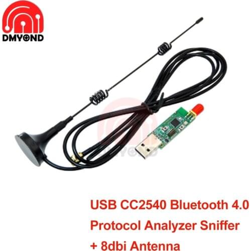 New 1 Set Wireless Zigbee CC2531 CC2540 Sniffer Board Packet Protocol Analyzer USB Interface Dongle Capture Module with antenna