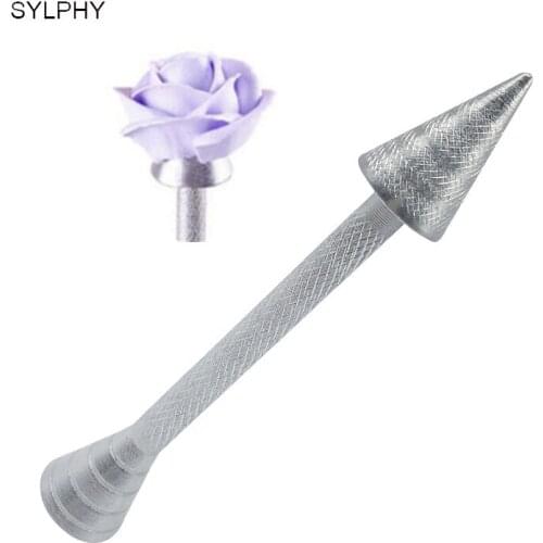 SYLPHY 1pc Aluminium Alloy Sticks Cone Holder Cake Piping Rod Icing Cream Flower Roses Cake Decoration tools Baking Pastry Tools