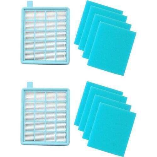 Philips FC 9531 PowerPro Active 2 Pieces Hepa Filter 8 Pcs Sponge