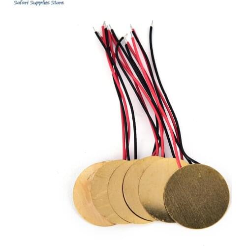 20mm 6Pcs Pickup Piezo Disc Elements With Leads Cigar Box Guitar Pickup Repair Luthier Tool