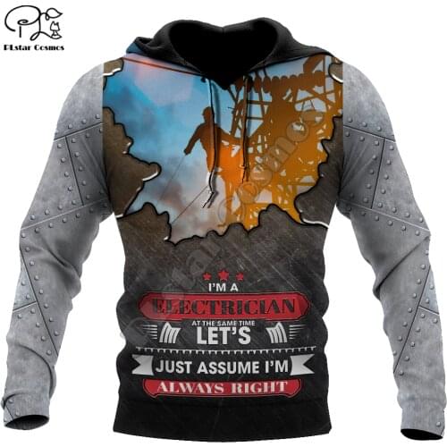 PLstar Cosmos 3DPrint Awesome Newfashion worker Electrician Harajuku Streetwear Unisex Men/Women Funny Hoodies/Sweatshirt/Zip 12