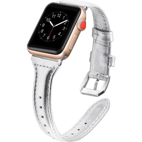 Genuine Leather Strap For Apple Watch Band 42/44mm 38/40mm iWatch Series 5 4 3 2 1 Bracelet Wrist Belt Lady Girls Watchband