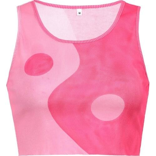 PINK YIN YANG CROP TOP