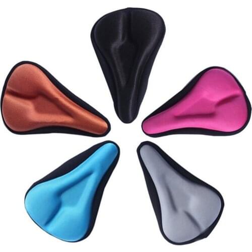 MTB Mountain Bike Cycling Thickened Extra Comfort High Quality Silicone 3D Gel Pad Cushion Cover Bicycle Saddle Seat 4 Colors