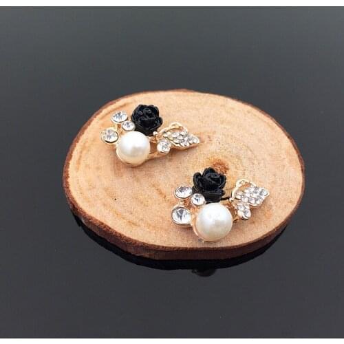 Rhinestones Buttons Round Sewing Button pearl Crystal Stones for Coats Clothing Scrapbooking Crafts