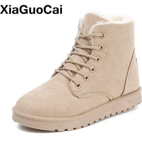Women Boots Warm Winter Boots Female Fashion Women Shoes Faux Suede Ankle Boots For Women Bota Mujer Plush Insole Snow Boot 2021