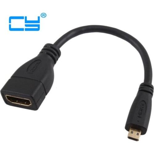 1PCS Micro HD Type D Male To HDMI-compatible Type A Adapter Cable M/F Converter Convertor For Tablet Pc Tv Mobile Phone 1080P