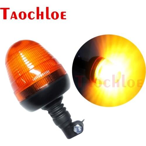 1Pc Rotating Strobe Light For Car 12V Forklift Tractor School Bus Warning Signal Stroboscopes Mount Flexible Flash Lamps