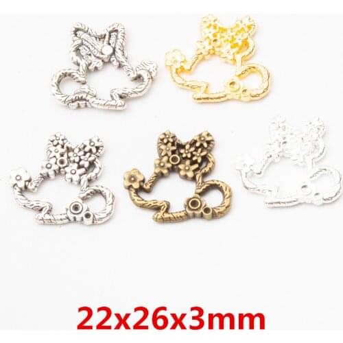 10pcs vintage lovely Rabbit head charms Pendant diy earring fit bracelet 5783