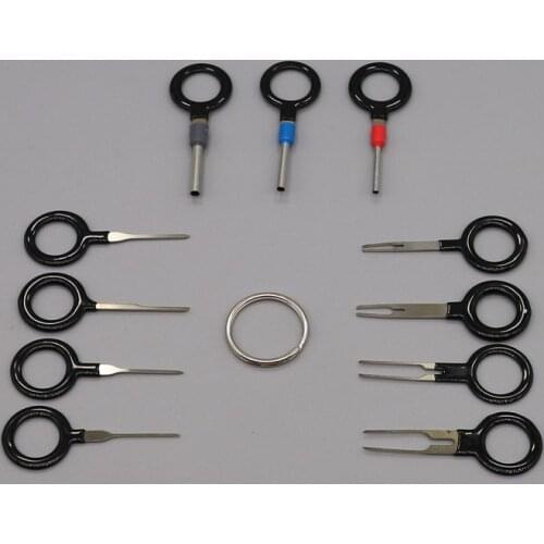 11PCS Auto Car Plug Circuit Board Wire Harness Terminal Extraction Pick Connector Crimp Pin Back Needle Remove Repair Tool Set