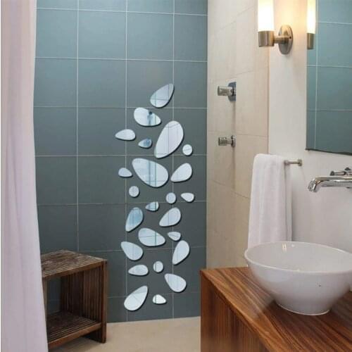 12pcs/set 3D DIY Wall Sticker Decals Mirror Wall Stickers For TV Background Home Decor Modern Acrylic Decoration Wall Art