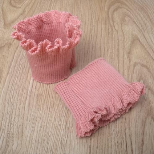 Ruffle rib cuffs wood ear cuffs womens clothing accessories DIY handmade cloth materials