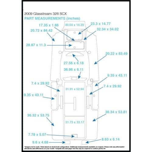 2009 Glasstream 328 SCX Cockpit Pad Boat EVA Teak Decking 1/4" 6mm