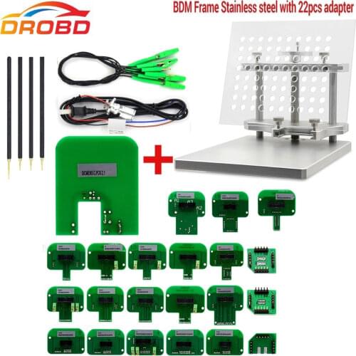 22pcs BDM adapters for KTAG KESS Dimsport BDM Probe Adapters Full Set LED BDM Frame ECU RAMP Adapter Steel LED BDM Frame Stainle