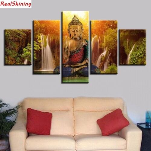 5pcs DIY Diamond Painting Buddha statue Full Square Diamond Embroidery Mosaic Picture Of Rhinestone H1495