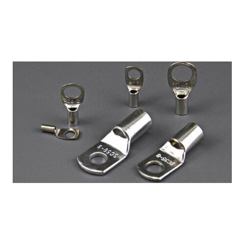 50pcs Snapshot of copper terminals SC10-6 SC10-8 SC10-10 copper nose Copper cable terminal Copper tin plated terminals