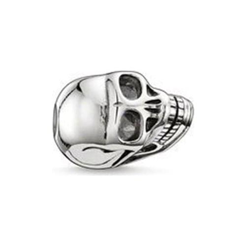 8/9mm Small Skull Karma Beads, Silver Plated Thomas Style DIY Bead Ts Jewelry Gift Making Fit Bracelet Necklace for Women Men