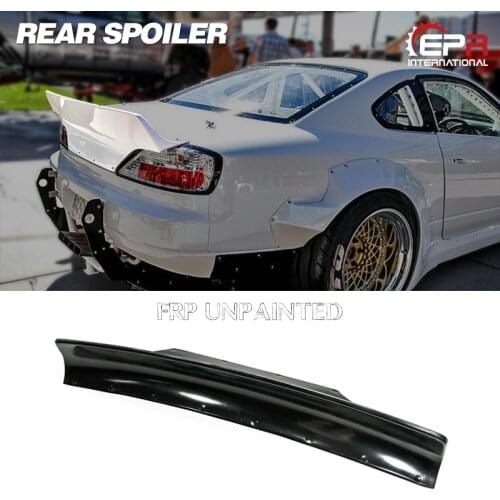 Car Accessories For Nissan S15 Silvia RB Style Fiberglass Rear Spoiler FRP Fiber Glass Trunk Splitter Bootlid Wing Lip Drift Kit