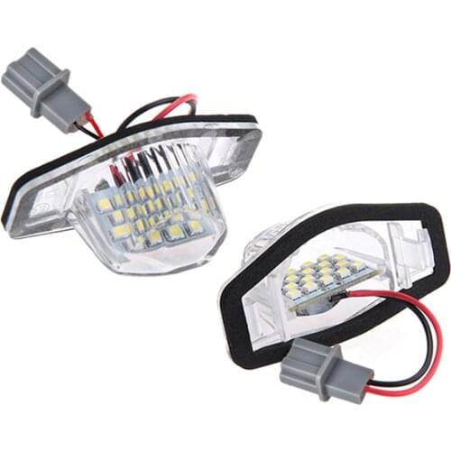 Car Led Number License Plate Light For Honda Crosstour CR-V FR-V Edix HR-V Insight Fit Odyssey Jazz Stream Kit Canbus Error Free