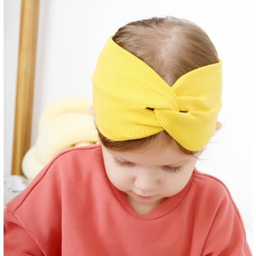 Free Shipping Cute Baby Headband Knitted Infant Turban Head Warm head band Toddler Headwear Hair Band Birthday Gift For Kids
