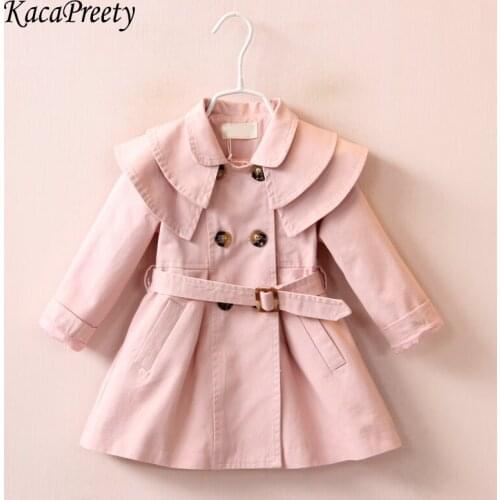 Girls Coats and Jackets Kids autumn winter Clothes 3 layer collar design Outerwear thick tops children 2-7Yrs girls clothing