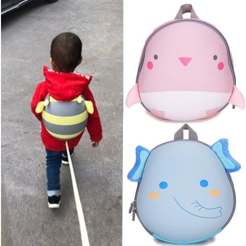 Zq Anti-Lost with Baby Backpack Anti-Lost Children with Traction Rope Safety Schoolbag Kids Baby