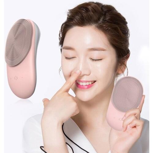 Electric Face Cleaning Instrument Silicone Vibration Beauty Cleaner Waterproof Face Massager Device Pores Blackhead Deep Wash