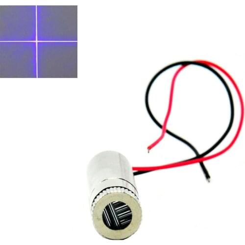 Focusable 405nm 20mW Cross 12x35mm 3-4V Violet/Bule Laser Diode Module w/Driver