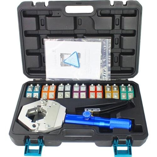 Hydraulic Hose Crimper Manual Crimping Tool Set Vehicle Car A/C Hose Hydra-Crimper Air Condition Hose Repair Crimping Kit