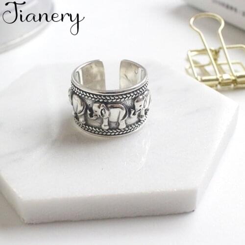 JIANERY Bohemian Elephant Rings For Women Men Engagement Rings Girls Party Gifts Anillos 2019