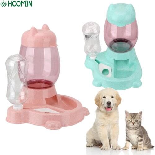 2-in-1 Water Source And Grain 2.2 L Pet Dog And Cat Automatic Feeder Pet Feeding Container With 528 ML Water Bottle