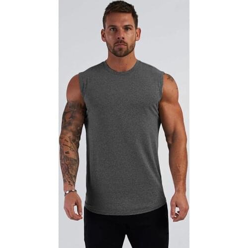 Summer Workout Sleeveless Shirt Gym Tank Top Men Bodybuilding Clothing Fitness Mens Sportwear Vests Muscle Men Tank Tops