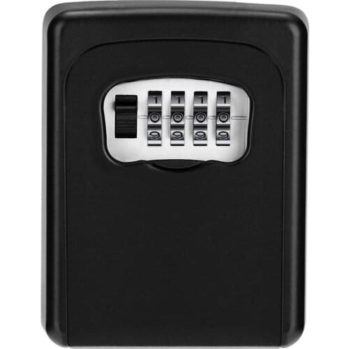 Key Safe Box Wall Mounted Key Storage Lock Box with Resettable Code 4 Digit Combination Lock Box for Realtors