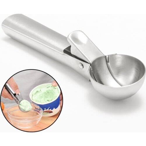 Stainless Steel Ice Cream Scoop Fruit Mash Ice Ball Maker Scooper Metal Cookie Scoop Spoon Melon Baller Kitchen Tools Gadgets