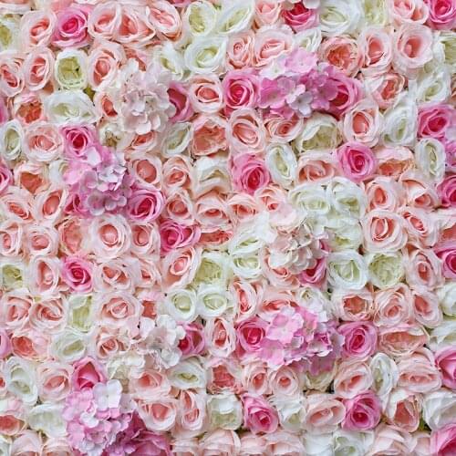 SPR Free Shipping Artificial hydrangea rose flower wall wedding backdrop lawn/pillar flower road lead decoration
