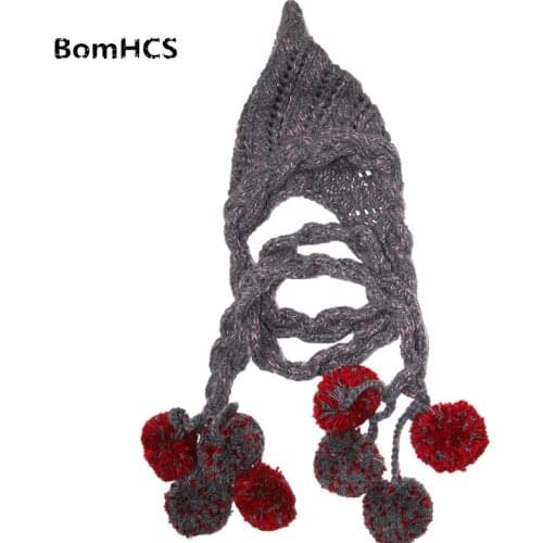BomHCS Super Big Beanie Scarf Very Warm Winter Womens Witch Thick Knit Hat with Neckerchief