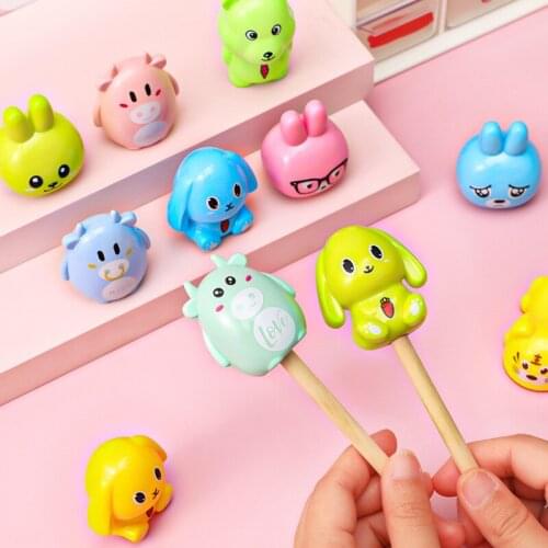 4PC Cartoon Animal Pencil Sharpener Mini Pencil Cutter kawaii Standard Pen Knife Chil Stationery Mechanical Lead Sharpeners
