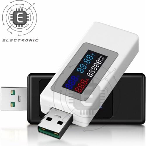 DC4-30V USB Current Voltage Timing Power Capacity Electric Quantity Tester LCD Color Display 5A Support With 120W Fast Charging