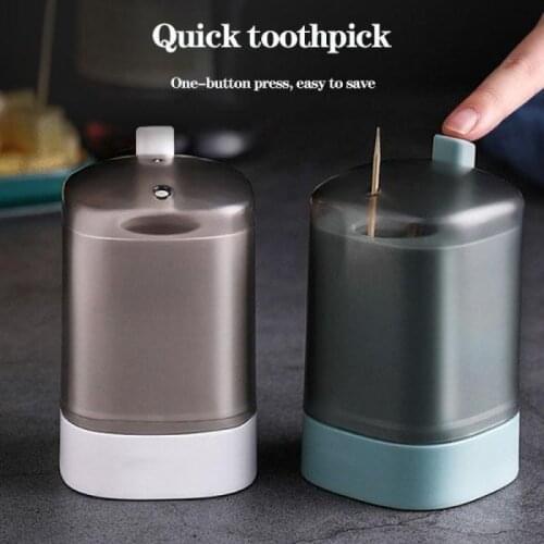 Pop-up Toothpick Holder Automatic Pop-up Toothpick Box Portable Container for Restaurant Kitchen Toothpicks Dispenser