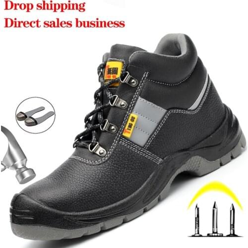 Anti-smash safety shoes men nti-puncture work boots anti-static safety boots men High top winter boots indestructible Footwear