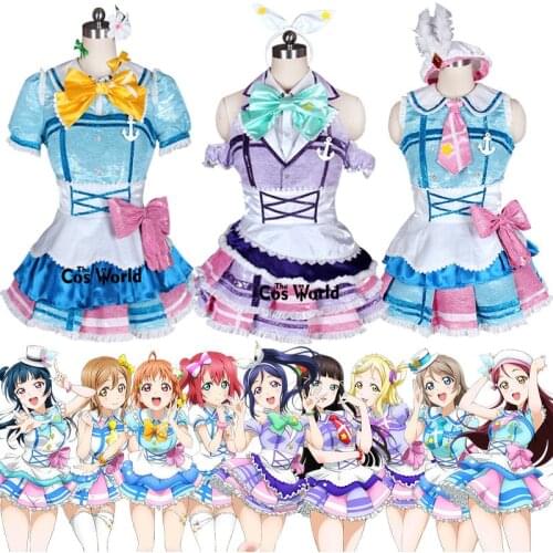 Love Live Sunshine Aqours OP1 9 Characters Takami Chika Kurosawa Dia Ruby Riko Watanabe You Dress Uniform Cosplay Costumes