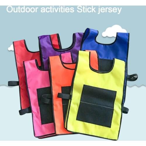 Kids Outdoor Sport Game Props Vest Sticky Jersey Vest Game Vest Waistcoat With Sticky Ball Throwing Toys For Children Sports Toy