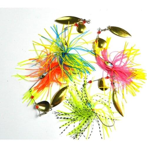 Value C 4Pcs/Bag 19.5g/pcs Fishing Fake Hard Spinner Lure Spinnerbait Pike Bass SP005