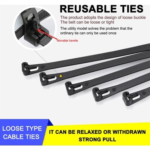 10pcs/bag cable tie Self-locking plastic nylon tie White Organiser Fasten Cable Wire Cable Zip Ties